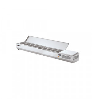 REFRIGERATED DISPLAY – STAINLESS STEEL COVER - LUXURY - GN 1/3 - CAPACITY 9