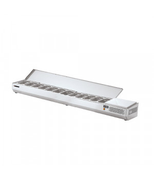 REFRIGERATED DISPLAY – STAINLESS STEEL COVER - LUXURY - GN 1/3 - CAPACITY 12