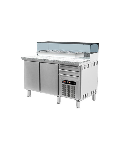 BANCHI PIZZA – APPOGGIATO A 2 PORTE - 300 L – 6 x GN 1/4 (100 mm)