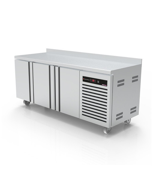 REFRIGERATED COUNTER – NEGATIVE COLD - DEPTH 600 MM - LEANING 3 DOORS - 416L