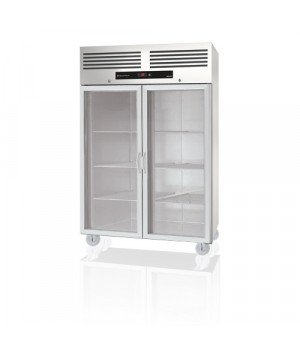 REFRIGERATED GLASS CABINET - ESSENTIAL - GASTRO GN 1/2 - 2 DOORS - POSITIVE COLD - 1400L