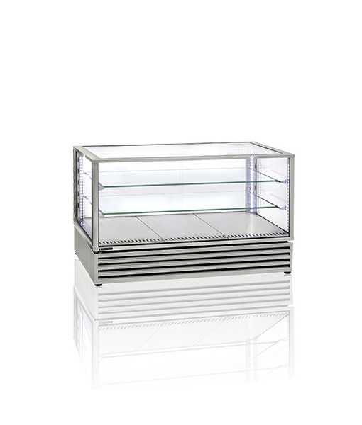 VITRINE PANORAMIQUE - À POSER - CAPACITÉ 2 GN 1/1 - INOX - 67 kg