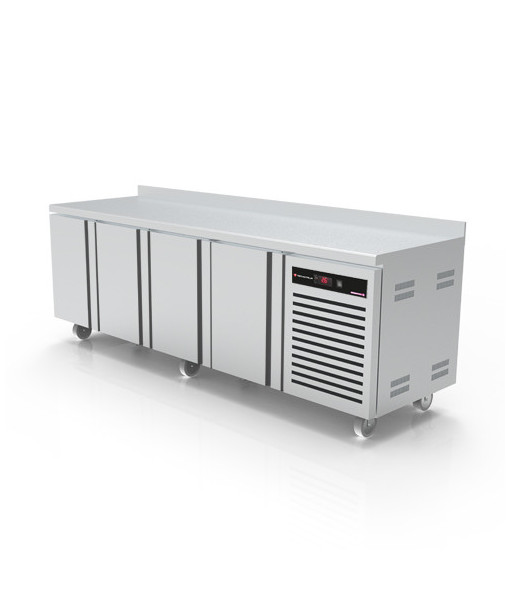 KÜHLTISCH – MINUSKÜHLUNG- TIEFE 700 MM - GN 1/1 - ANGELEHNT 4 TÜREN - 581L