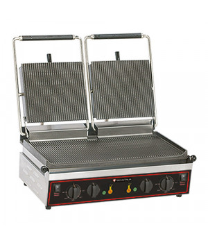 PANINI GRILL - DOUBLE - GROOVED / GROOVED