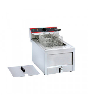 FRIGGITRICE ELETTRICA GRANDE VOLUME - CON SCARICO - 1 VASCA - 12 L