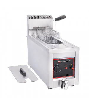 LARGE VOLUME GAS FRYER - WITH DRAIN - 8 L