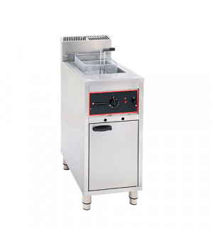 LARGE VOLUME GAS FRYER - WITH DRAIN - 16 L - SINGLE ON TRUNK
