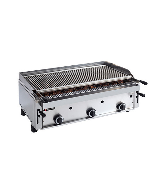 GRIGLIA A CARBONE - 20,4kW - 3 FUOCHI - GAS