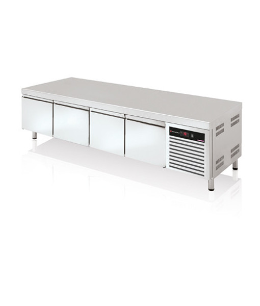 REFRIGERATED UNDERCOUNTER – POSITIVE COLD - DEPTH 700 MM - LEANING 4 DOORS - 550L