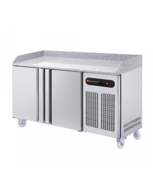 PIZZA COUNTER - POSITIVE COLD - DEPTH 700 MM - GN 1/1 - LEANING 2 DOORS - 375L