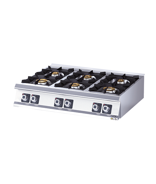 GAS PLATE - 6 BURNER - 33,6 kW