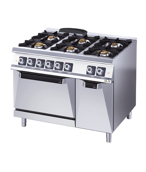 STUFE A GAS - 6 FUOCHI - FORNO GN 2/1 + ARMADIO - GAS + ELETTRICO