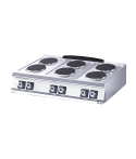 ELECTRIC PLATES - 6 ROUND HOB - 15,6 kW