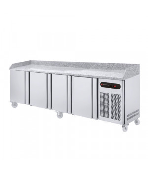 PIZZA COUNTER - POSITIVE COLD - DEPTH 700 MM - GN 1/1 - LEANING 4 DOORS - 815L