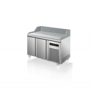 PIZZA COUNTER - POSITIVE COLD - DEPTH 800 MM - 600 x 400 - LEANING 2 DOORS - 375L