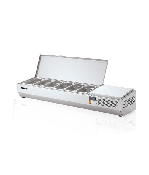 REFRIGERATED DISPLAY – STAINLESS STEEL COVER - LUXURY - GN 1/4 - CAPACITY 6