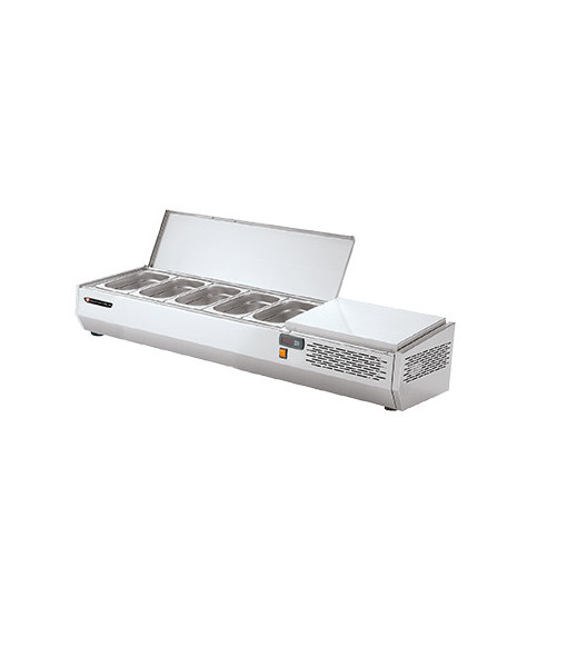 REFRIGERATED DISPLAY – STAINLESS STEEL COVER - LUXURY - GN 1/4 - CAPACITY 5