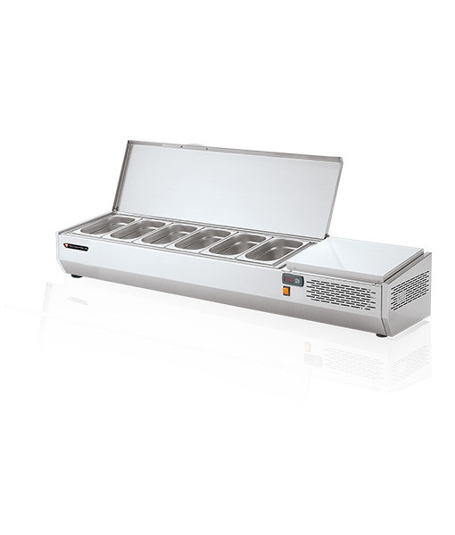 REFRIGERATED DISPLAY – STAINLESS STEEL COVER - LUXURY - GN 1/3 - CAPACITY 6